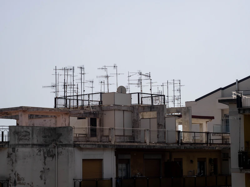 Terrace of an apartment building under preparation for waterproofing